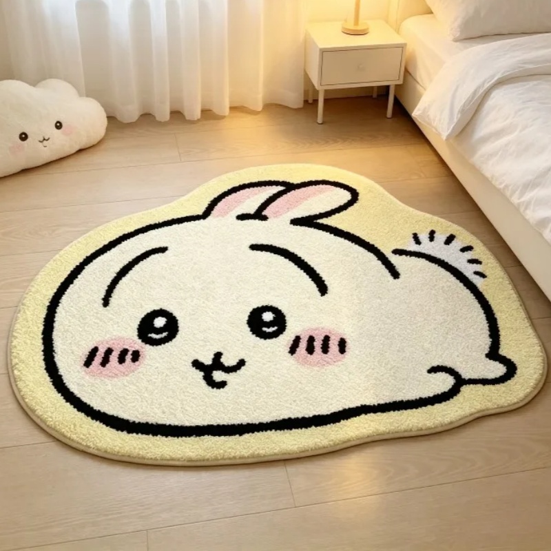 Car Floor Mat - チイカワ漫画ラグ アニメハチワレウサギ ぬいぐるみフロアマット バスルーム滑り止めカーペット 車用クッション ソフトリビングルーム装飾