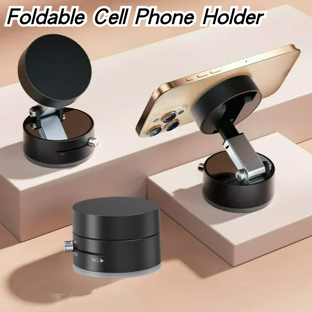Car Phone Holder - 高性能磁気真空ホルダー折りたたみ式ユニバーサル電話スタンド車のデスクトップ浴室アウトドアスポーツアクセサリー