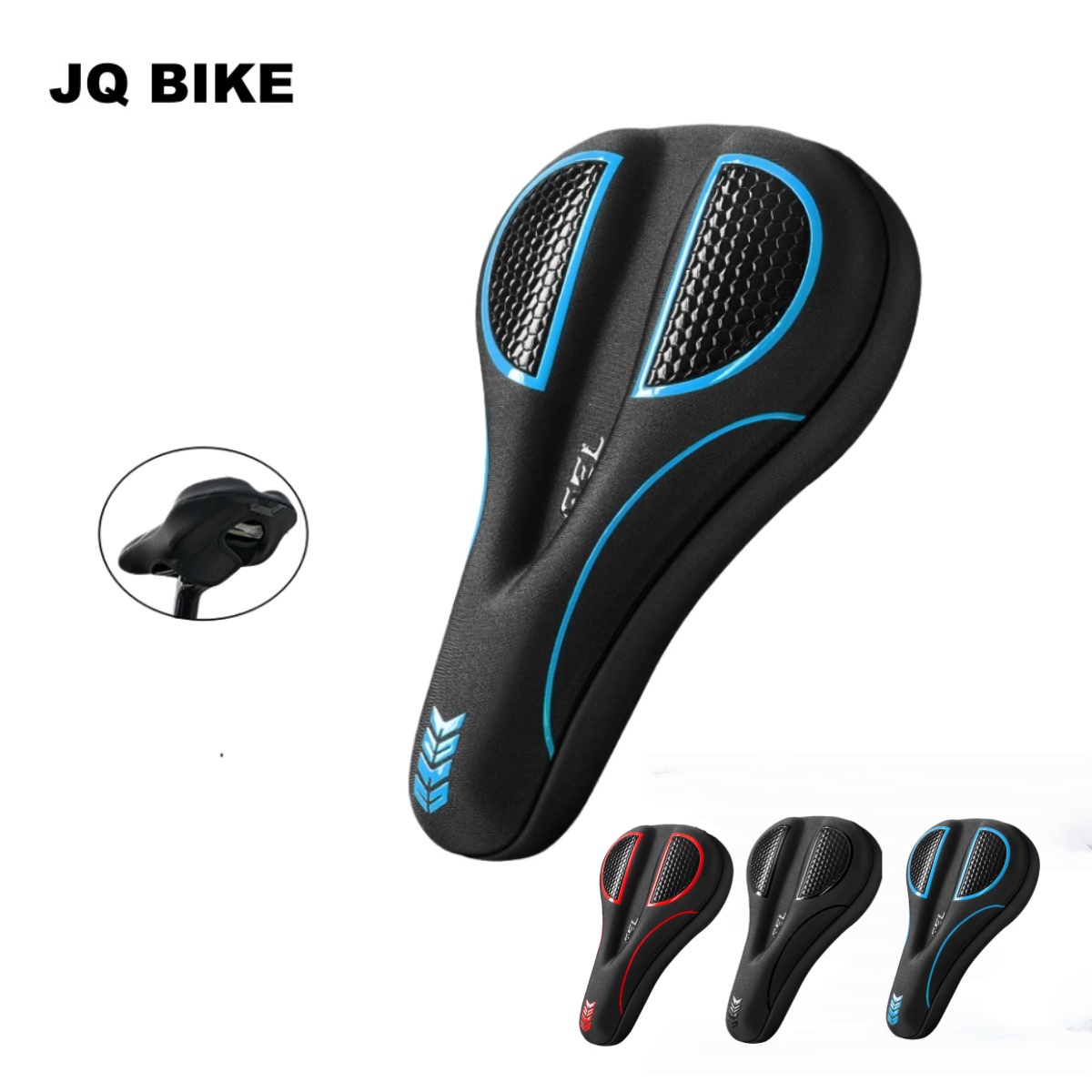 Car Seat Cover - 快適な自転車シートクッション - エクササイズ、マウンテンバイク、ロードバイク用のパッド入りジェルサドルカバー、ほとんどの自転車にユニバーサルフィット