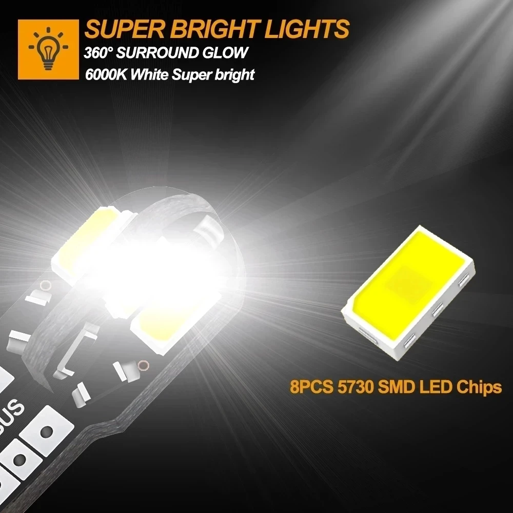20個/10個入り 車内用電球 W5W T10 LED 57 - Car Led Light のレビューと価格