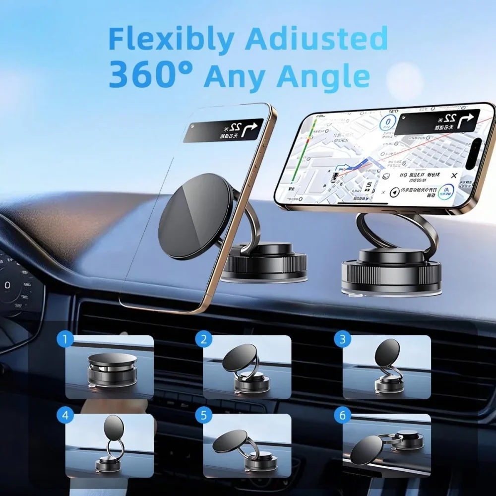 360をアップグレード ° 真空磁石式スマートフォンホルダー - Car Phone Holder のレビューと価格