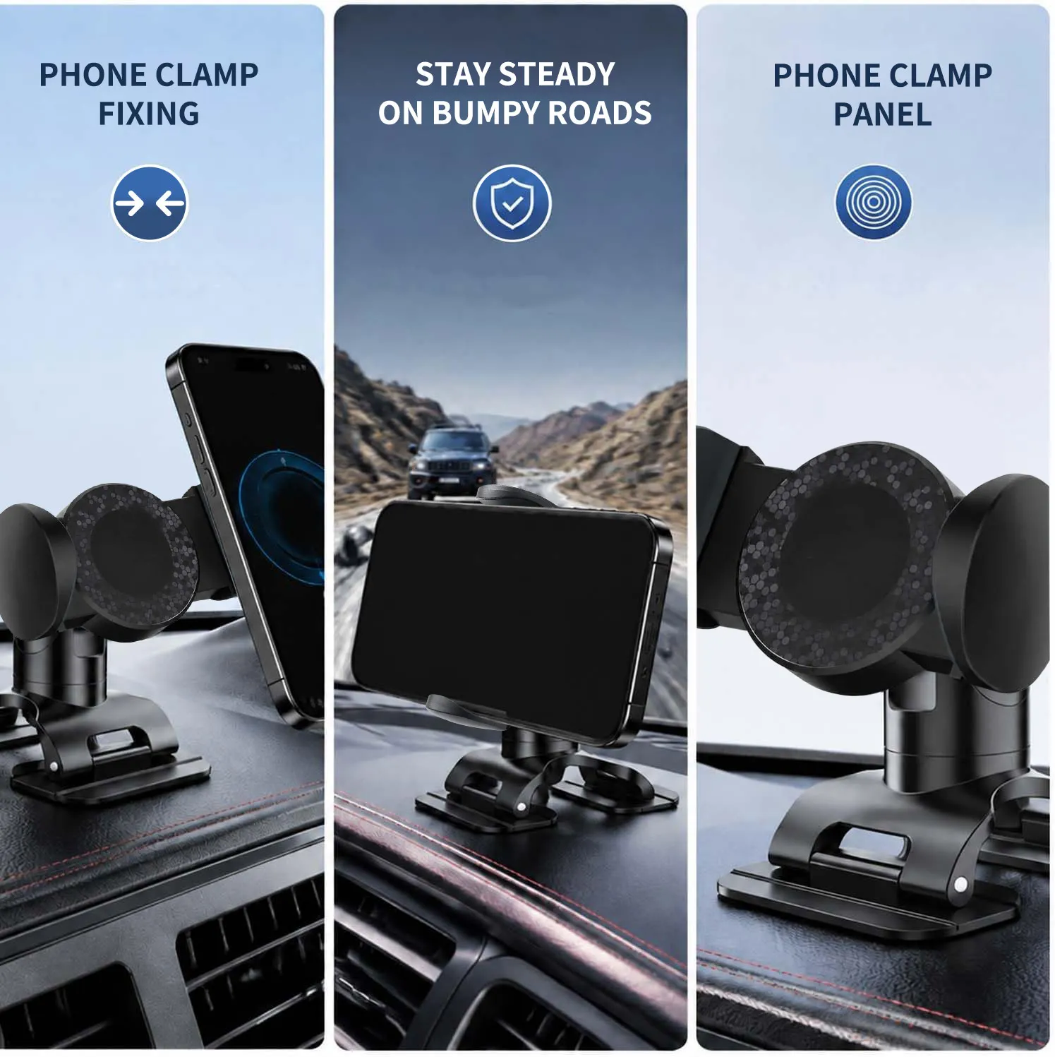 360度回転式の車載用スマホホルダー。キッチンやリビングのテ - Car Phone Holder のレビューと価格