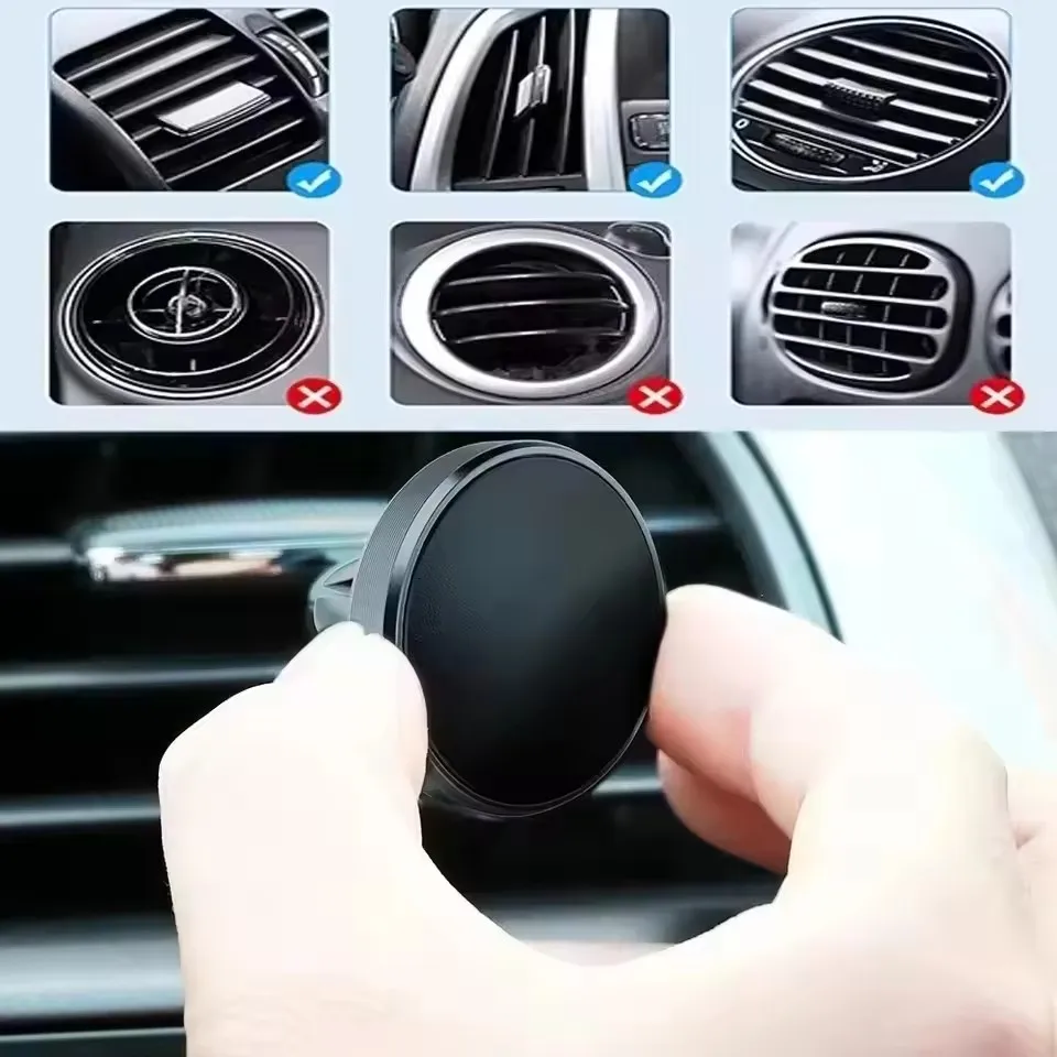 磁石式の車載用スマートフォンホルダー。エアコン吹き出し口に取 - Car Phone Holder のレビューと価格