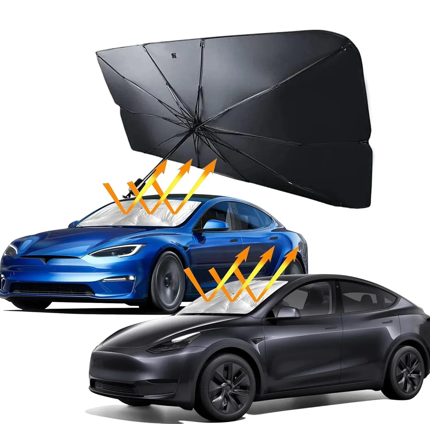 折りたたみ式車用サンシェードプロテクターパラソルフロントウィ - Windshield Sun Shade のレビューと価格