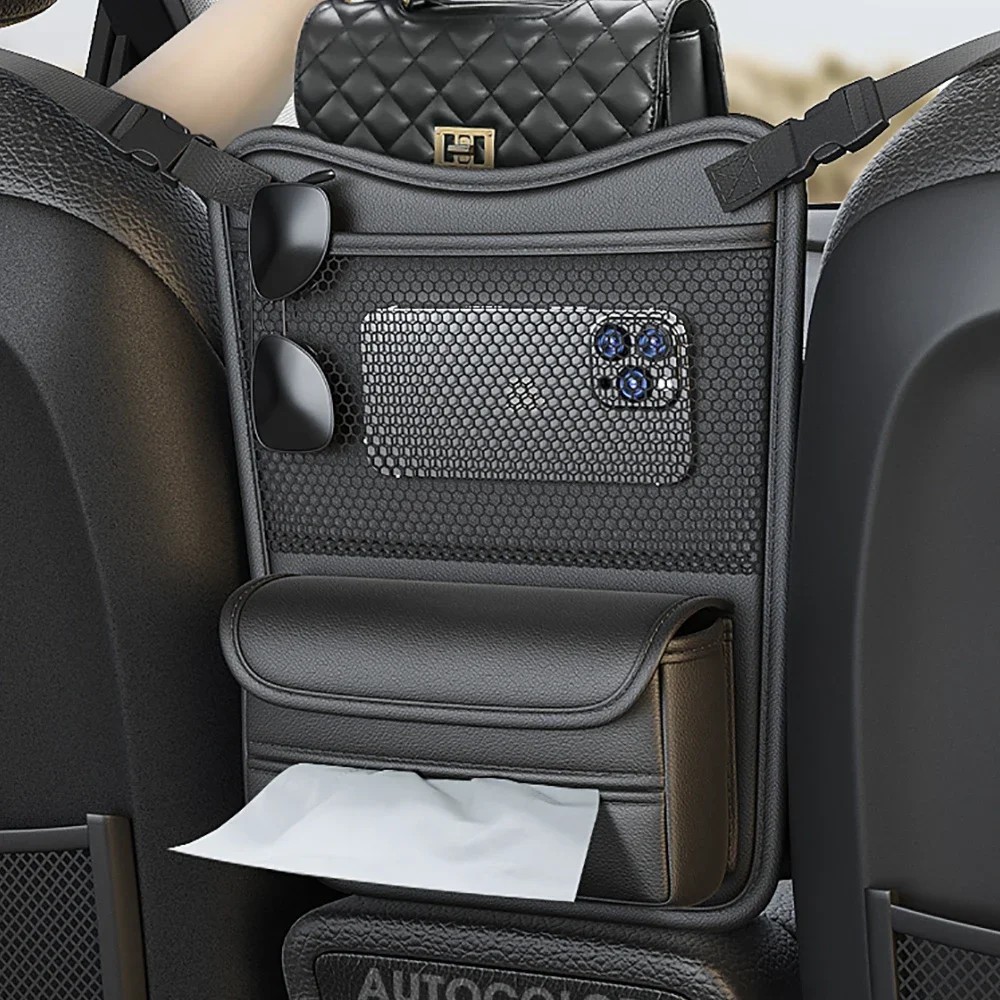 多機能カー収納ポケット。シート間のスペースに設置可能。PUレ - Car Phone Holder のレビューと価格