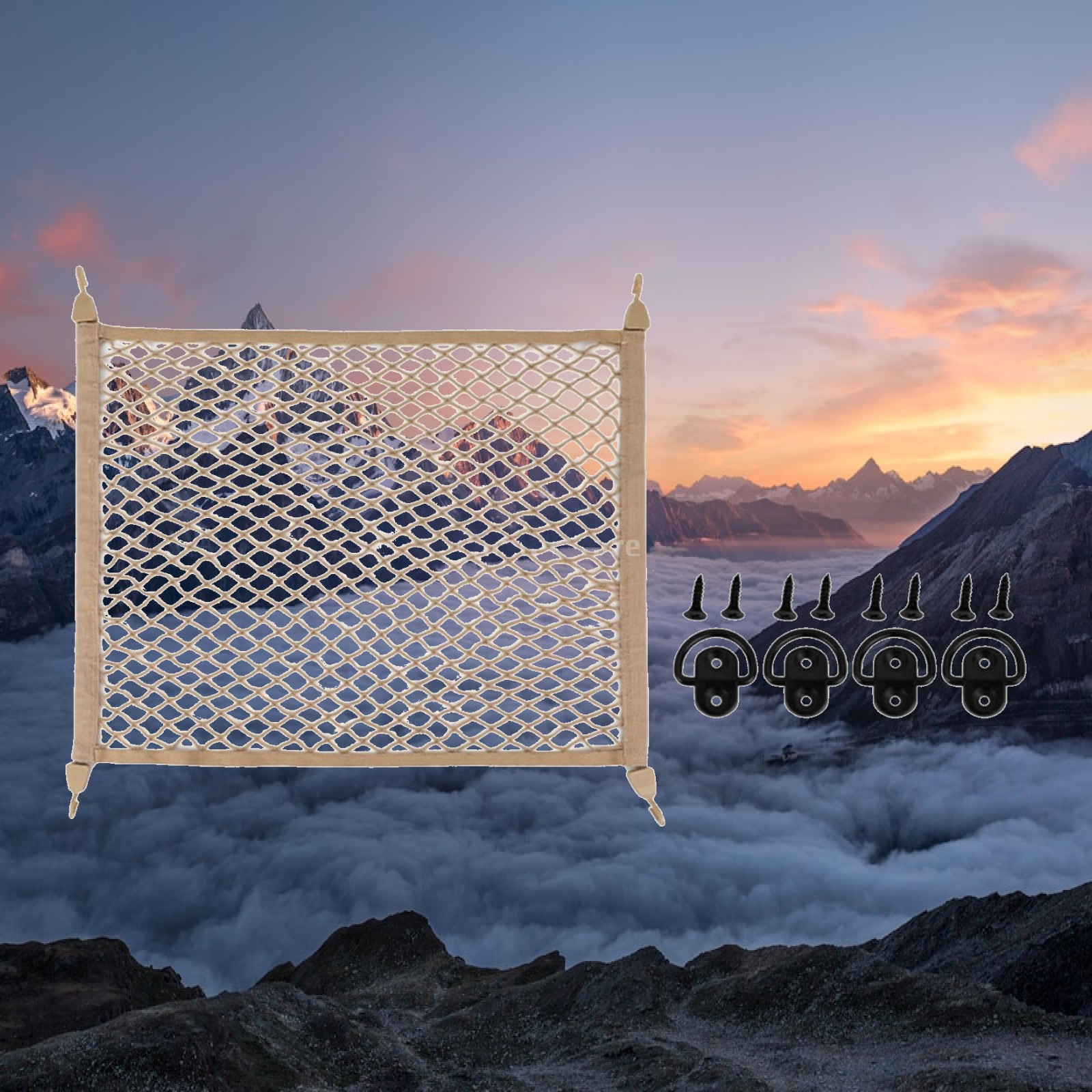 伸縮性のあるメッシュ製カーゴネット。車のトランクに収納するの - Car Organizer のレビューと価格