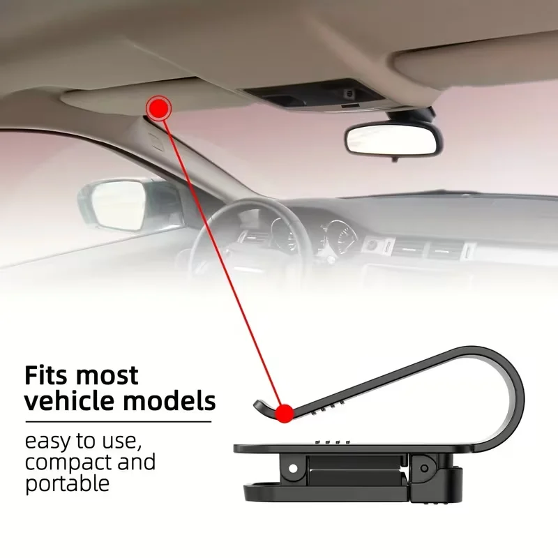 車のサンバイザーに取り付けるサングラスクリップ。安定したメガ - Car Organizer のレビューと価格