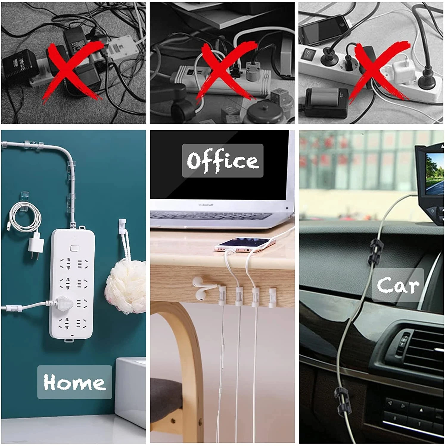 ケーブルクリップオーガナイザー、ドロップワイヤーホルダー、コ - Car Organizer のレビューと価格