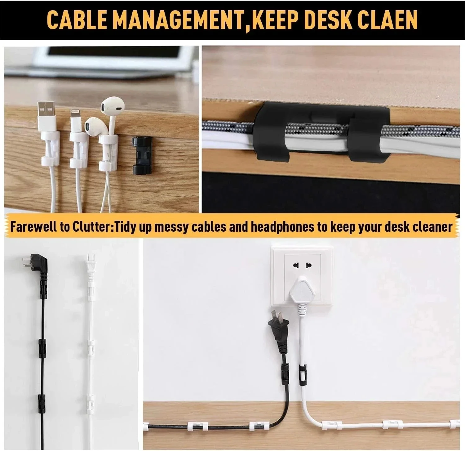 ケーブルクリップオーガナイザー、ドロップワイヤーホルダー、コ - Car Organizer のレビューと価格